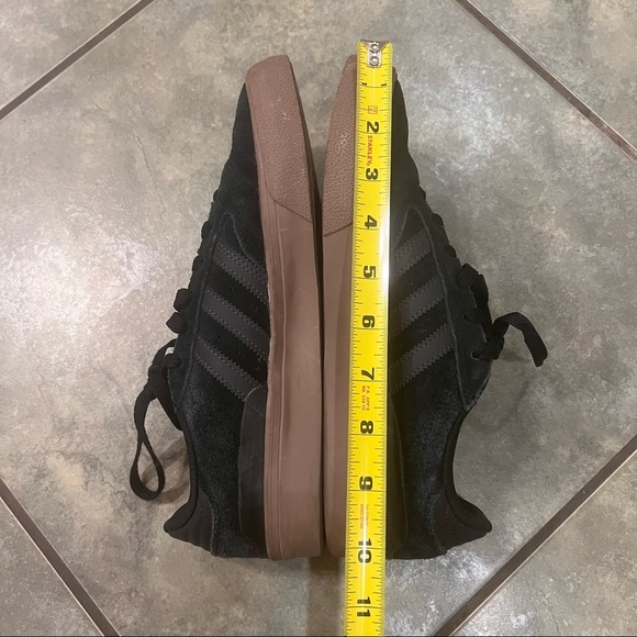 ADIDAS BUSENITZ SIZE 8 PRO SUEDE SHOES BLACK BROWN SKATES STREETWEAR PREPPY EUC - Picture 9 of 10
